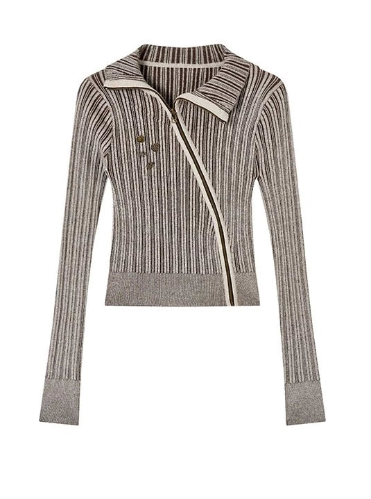 Fit Slim Mode Gestreiftes kurzes Top