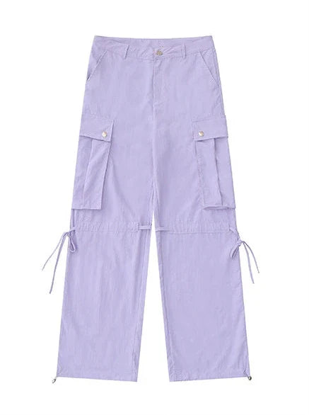 ドローストリングパンツ ストラップ ルーズカーゴ