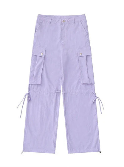 ドローストリングパンツ ストラップ ルーズカーゴ