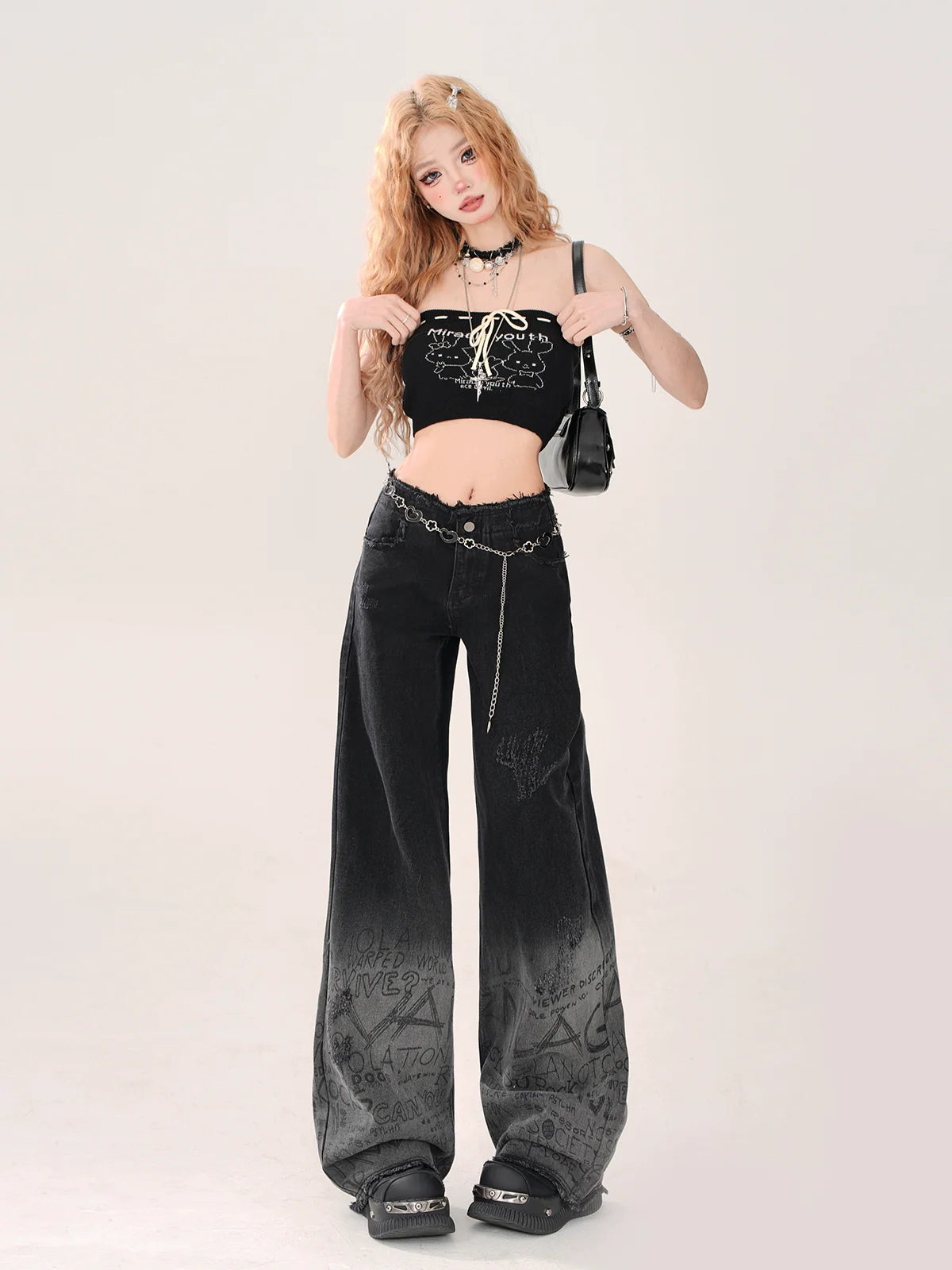 シークレットデニム ブラックグレー クールグラデーション