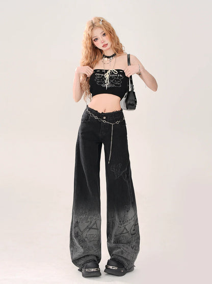 シークレットデニム ブラックグレー クールグラデーション