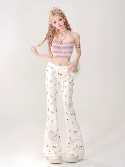 Pants Casual Cat Slim Print