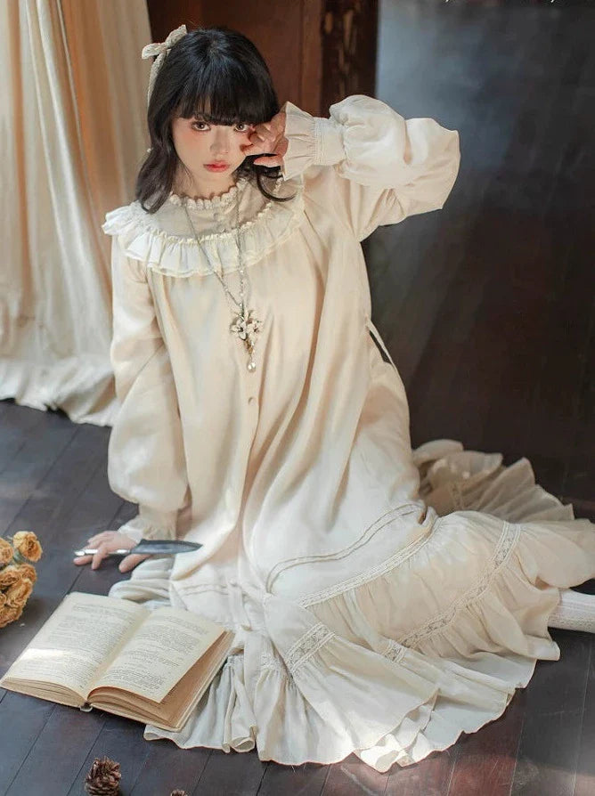 Robe en dentelle française rétro Tencel élégante Freesia