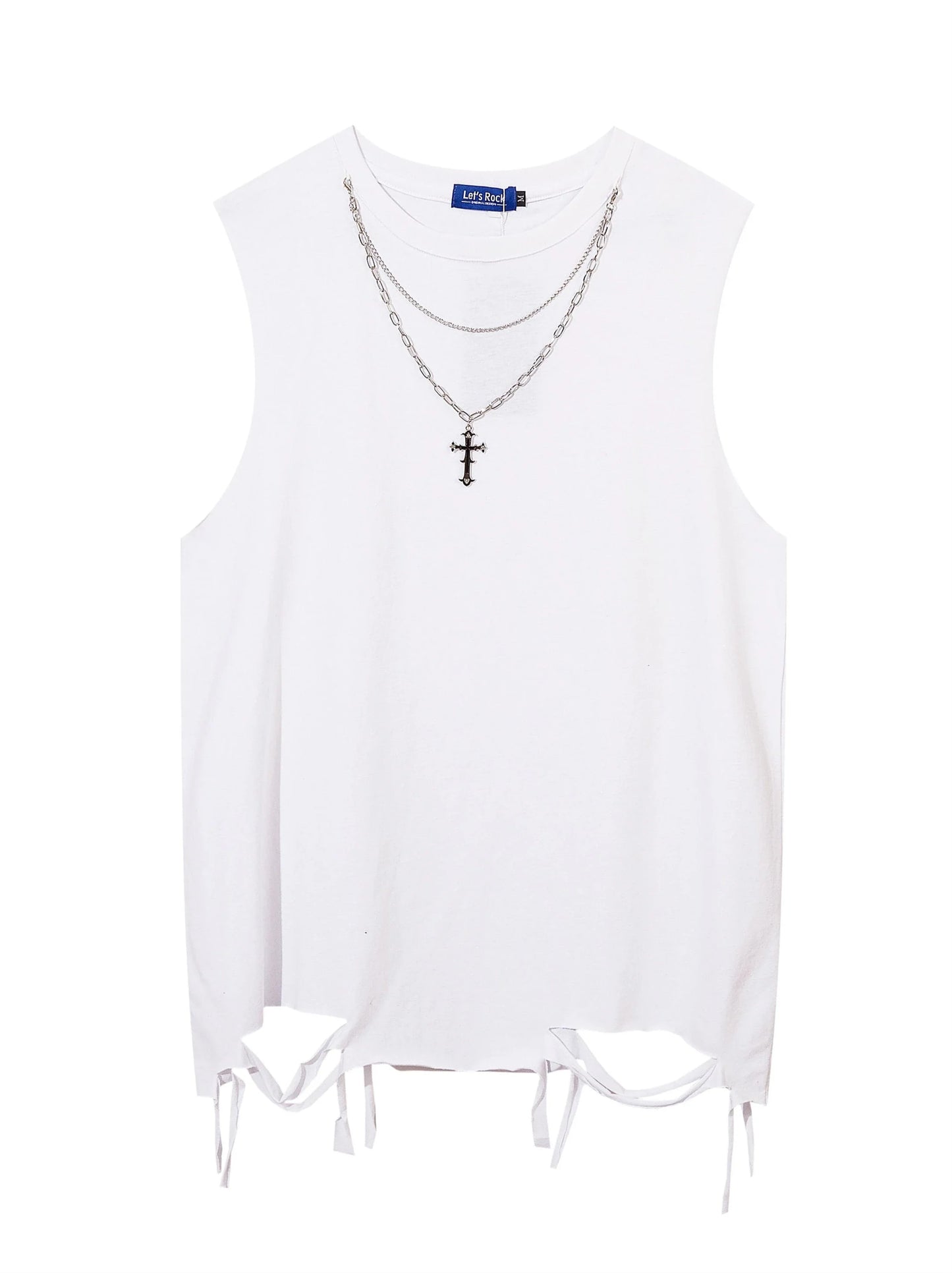 ブラックトップ クロス+ストリート チェーン アメリカン Tシャツ タンク ルーズ