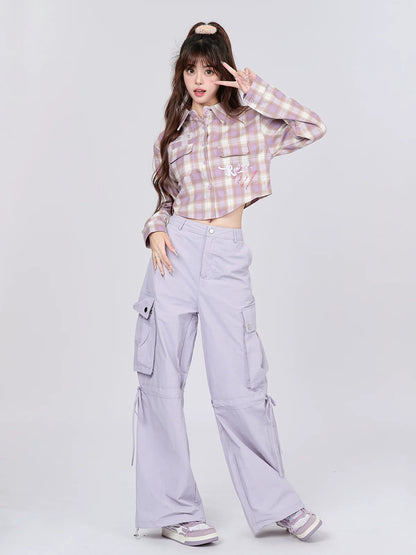 アメリカンショートレトロチェックシャツ