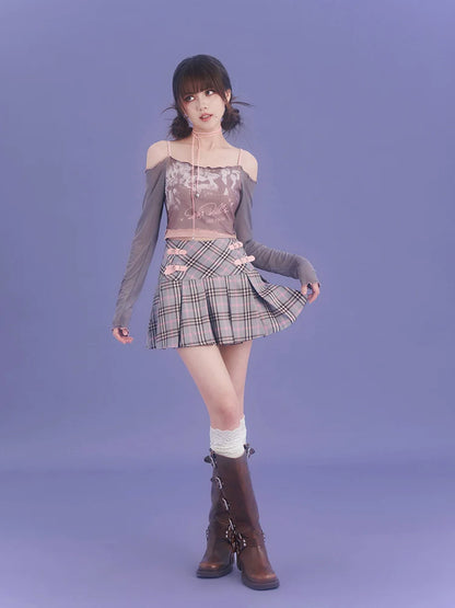 Schmales, kurzes Top mit transparentem Cami-Design