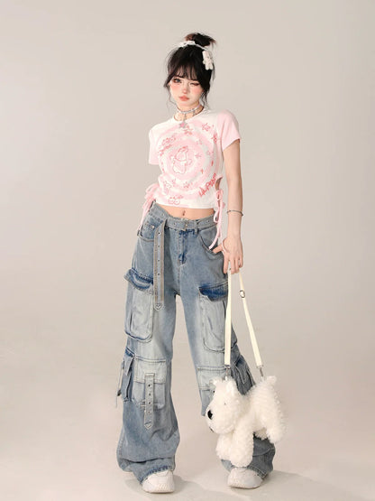 Kurzes mädchenhaftes Sommer-Hasen-Top