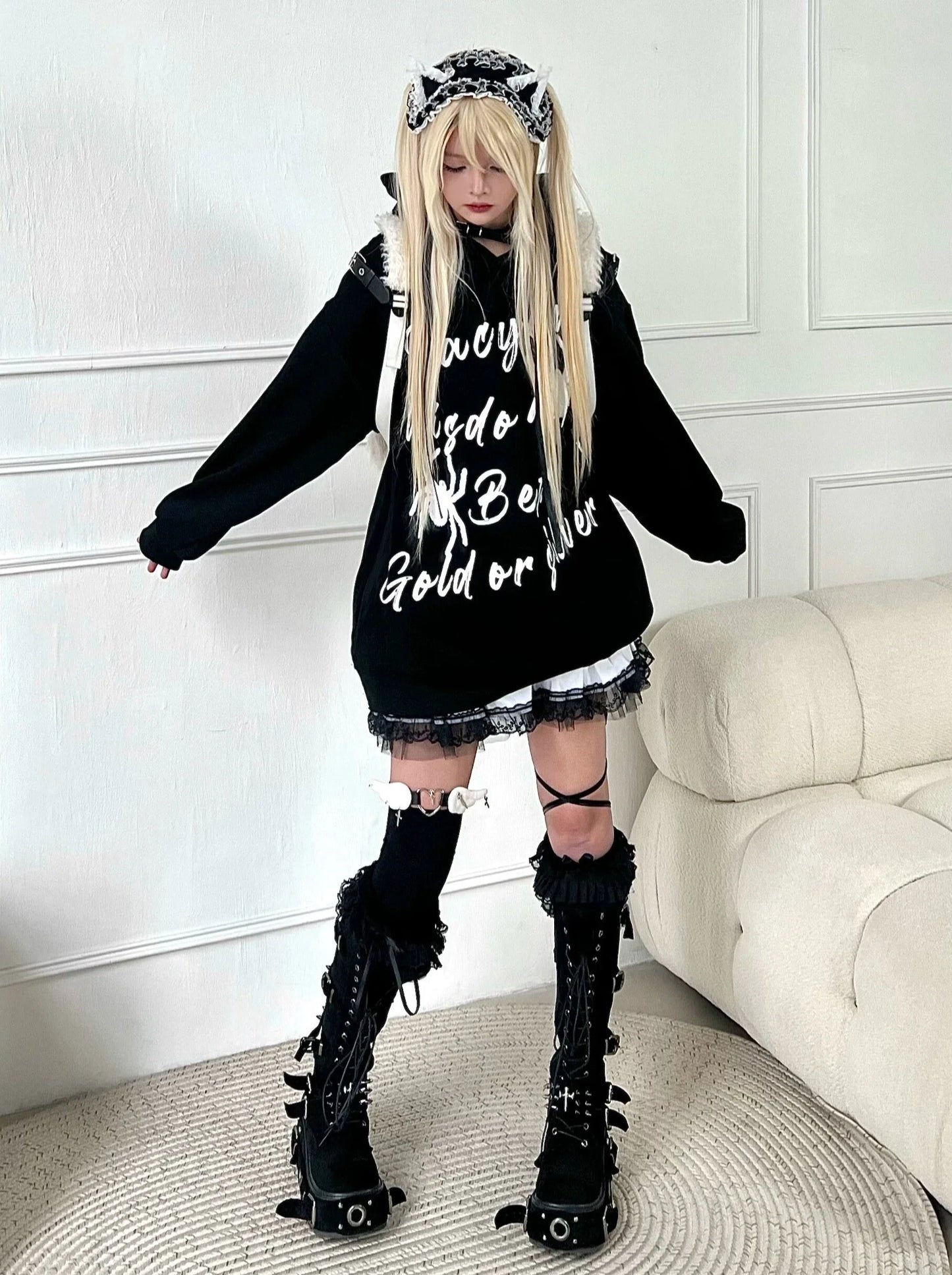 Hoodie Hooded Spider Dark Letter Print Student Letter