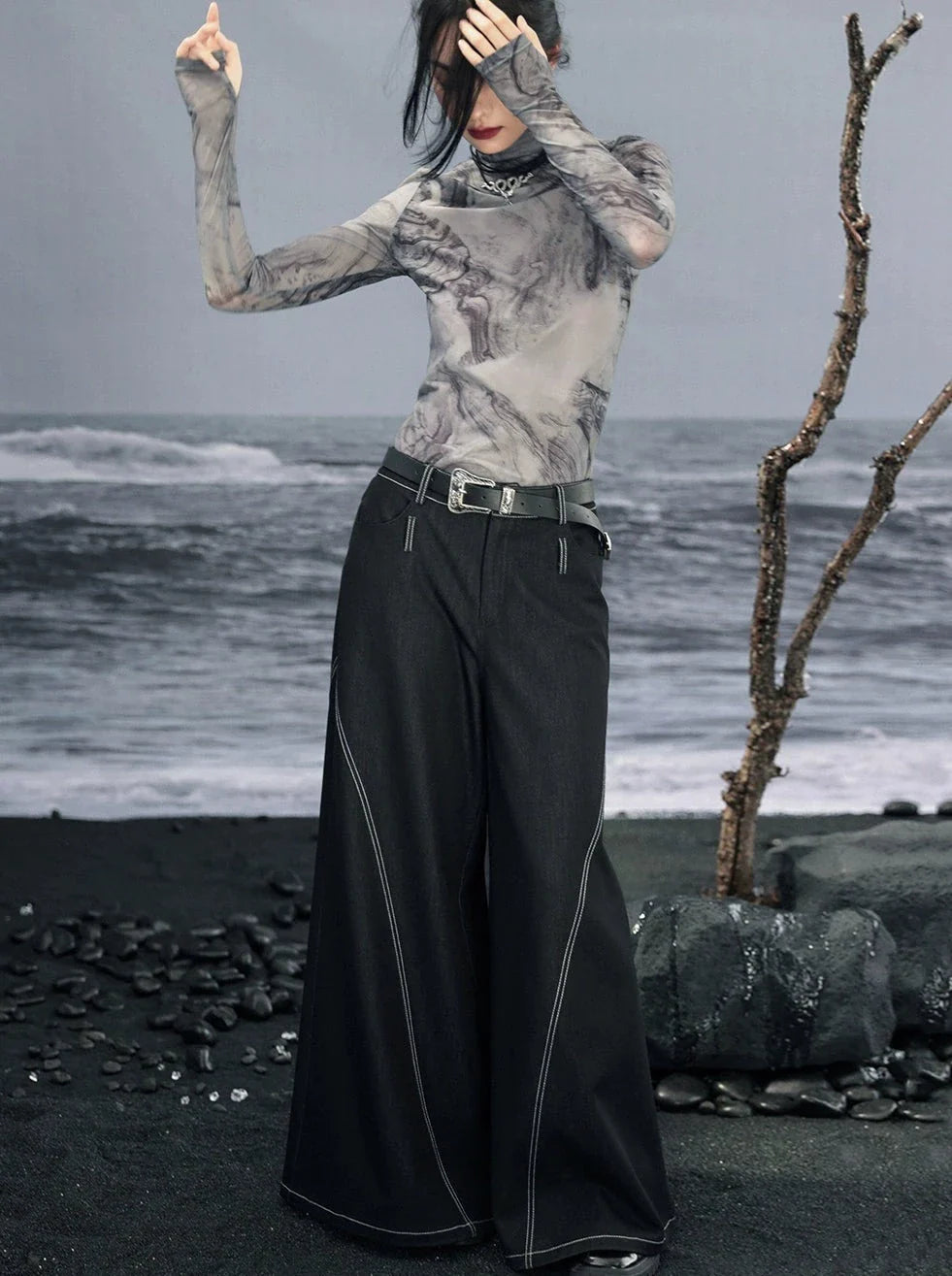 Taille Low Mode Hose Dark Retro