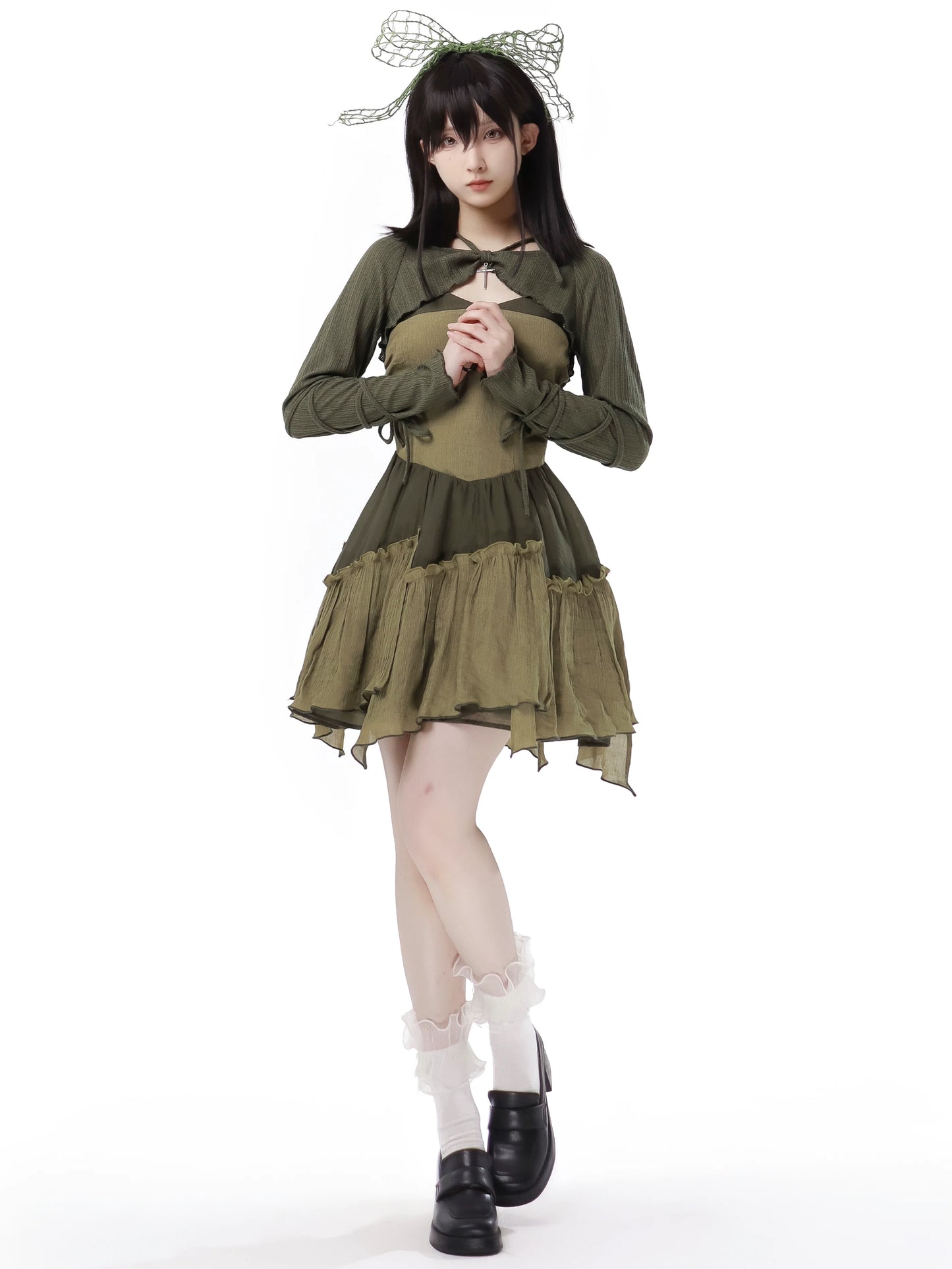 American Halter Retro Denim Green Short Jacket