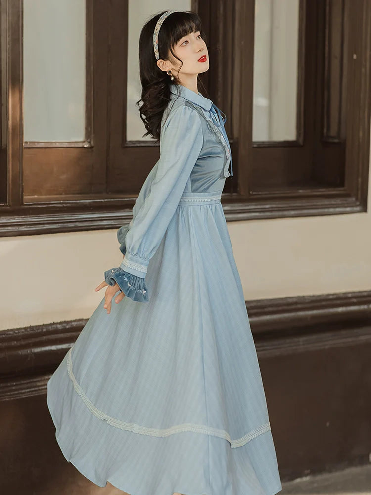 Retro Eisblaues Kleiderband