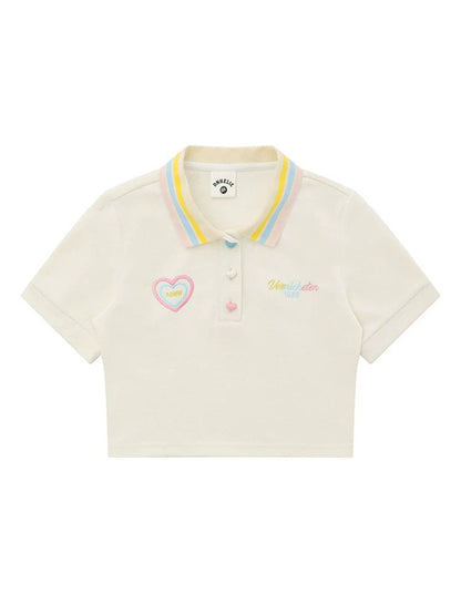 Colorful Tops Pop Polo Short