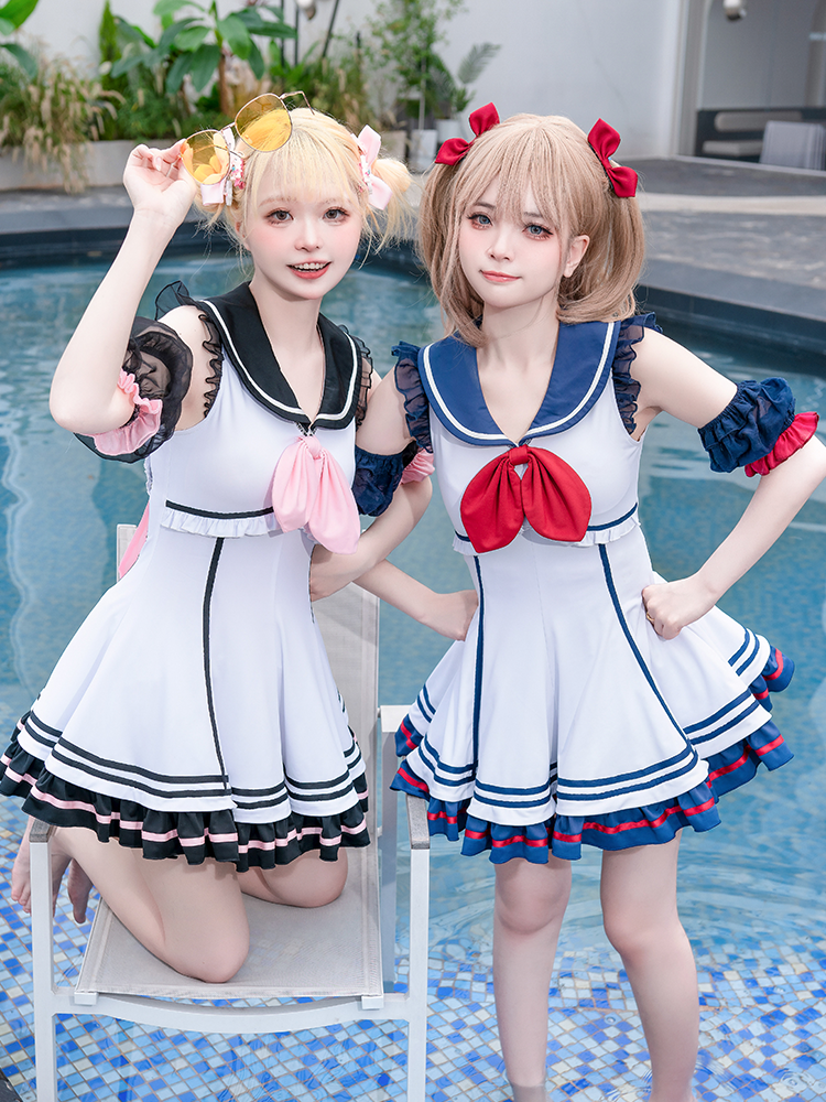 Dress Swimsuit Sailor Frilled Lolita Marine