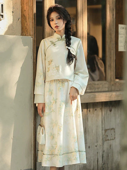 Stück China Anzug Stickerei Zwei Kaninchen Wald