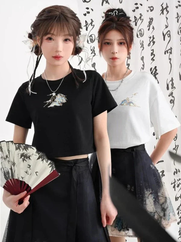 Tops Genderless Summer Dark China