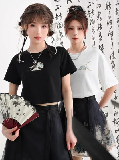 Tops Genderless Sommer Dark China