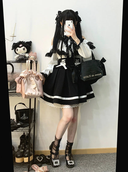 Schulterfreies Hemd mit Schleifenspitze