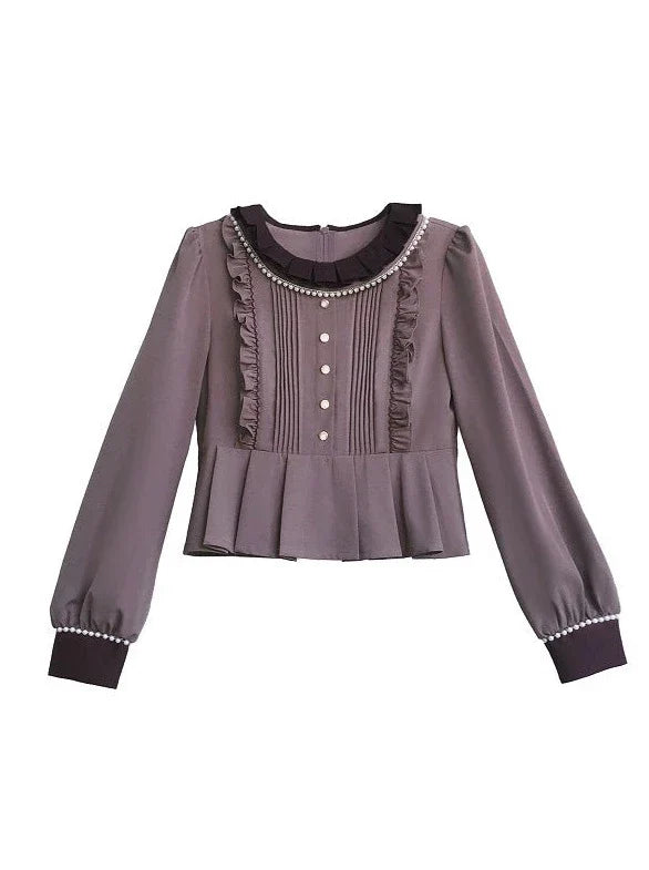 Schleife Lila Lila Top Retro + Rock Groß Elegant + Rauchig Ausgestellt