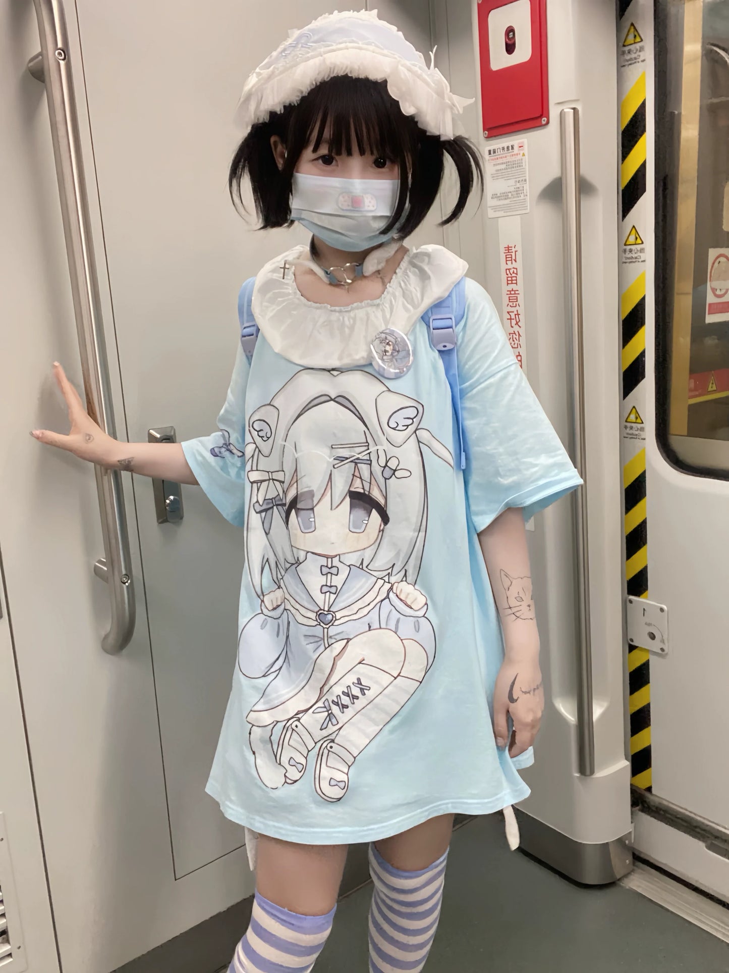 tops light blue Angel Illustration Neighborhood