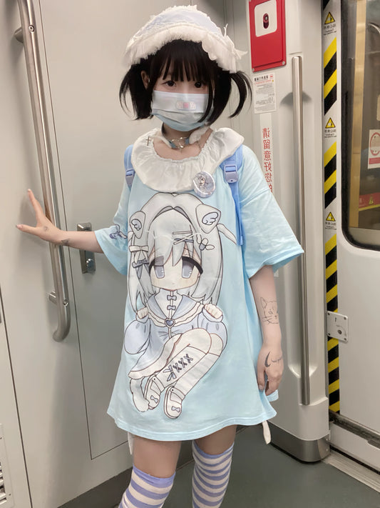 Tops hellblau Angel Illustration Neighborhood