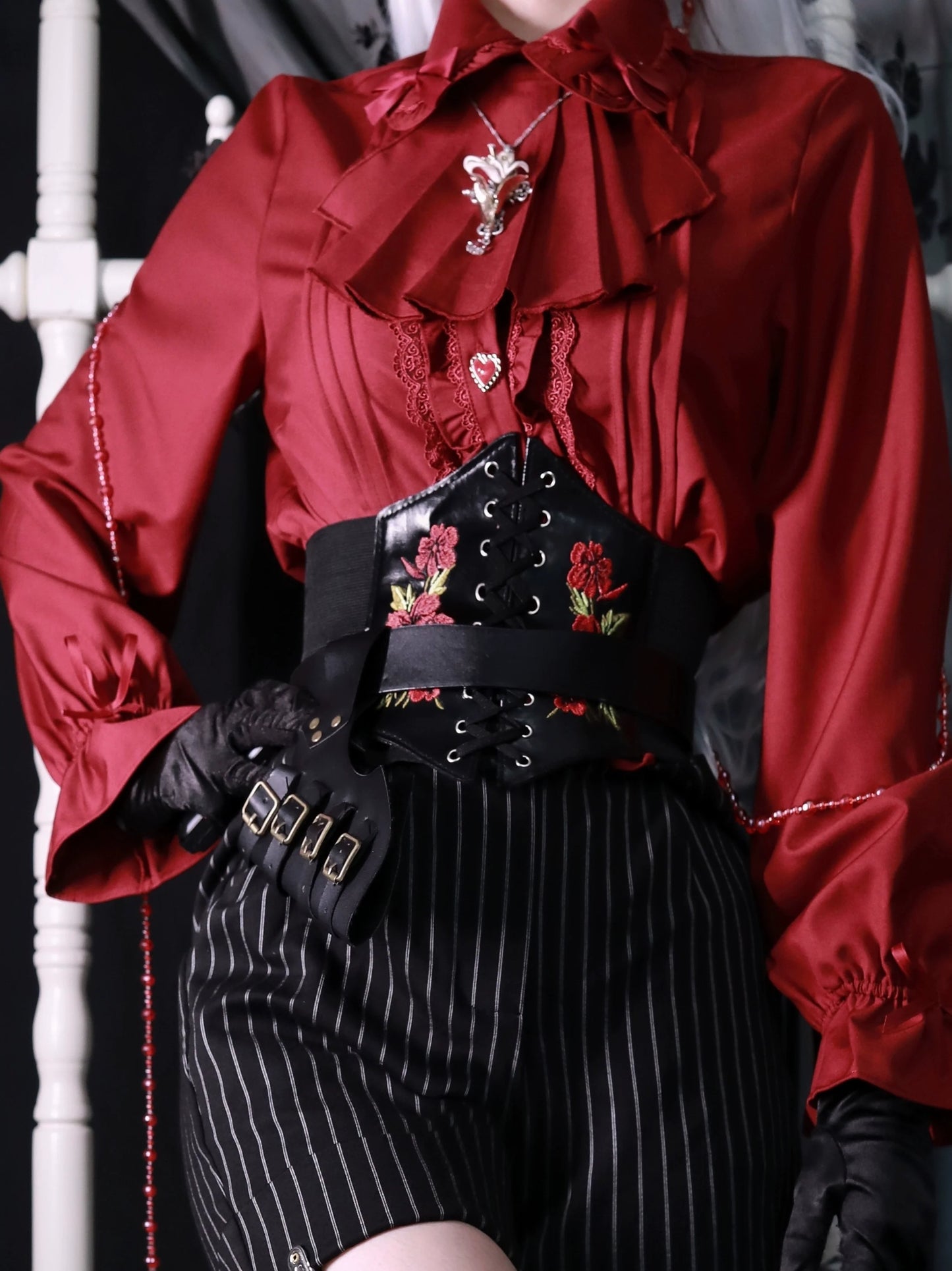 オリジナルラブレターフリルリボンブラウス