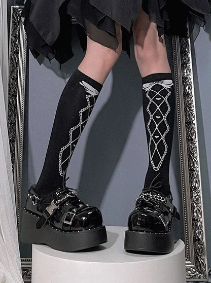 Punk Lolita Plattform Zehen Teufel Schuhe Gothic Runde Falle