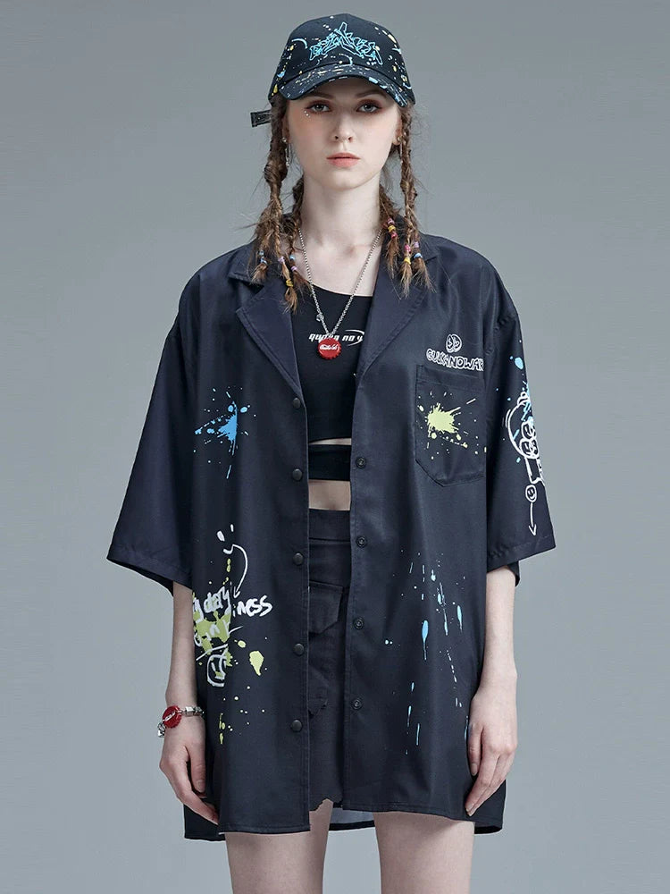 Ink Paint Art Summer Design Shirt Mode