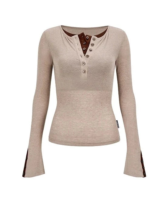 Zweiteiliges Oberteil aus Lenzing-Wolle und Tencel-Design