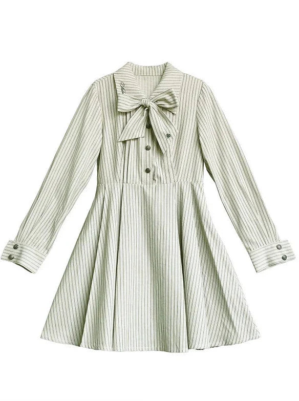 ストライプバッジシャツベストドレス+ナイト+ドレス刺繍マジックスーツ