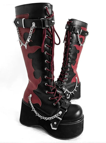 Platform Boots Toe Punk Style Round