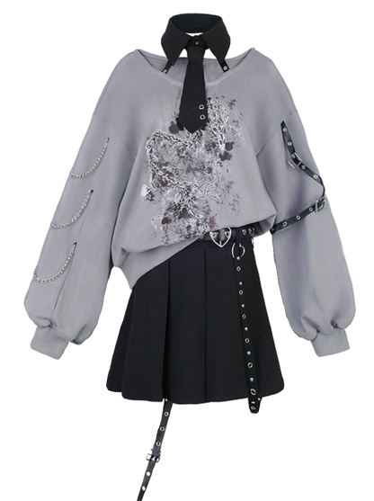 スリーププレス ドラゴン トップス + プリーツスカート