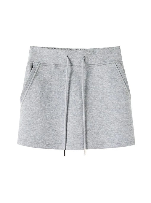 Off-Shoulder + Träger-Sweatshirtrock mit Reißverschluss