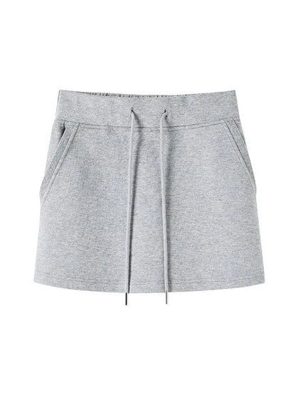 Off-Shoulder + Träger-Sweatshirtrock mit Reißverschluss