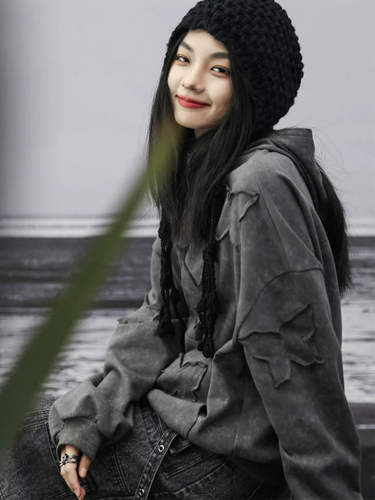 Schmetterling Kapuzenpullover mit lockerem Modus