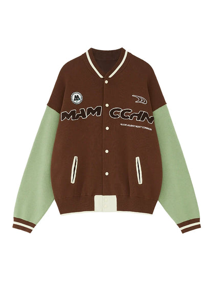 ジャケット アメリカンロゴ バイカラー レザー