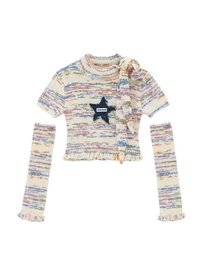 Gaze-Stern-Regenbogen-Bonbon-Top