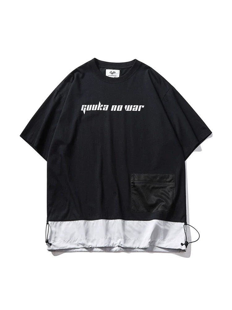 Top Mesh American Mode Summer Loose Logo