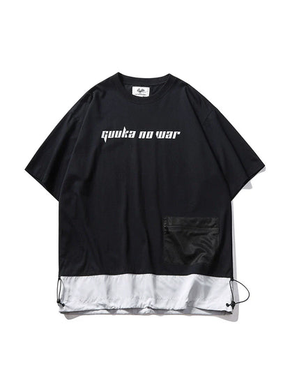 Top Mesh American Mode Summer Loose Logo