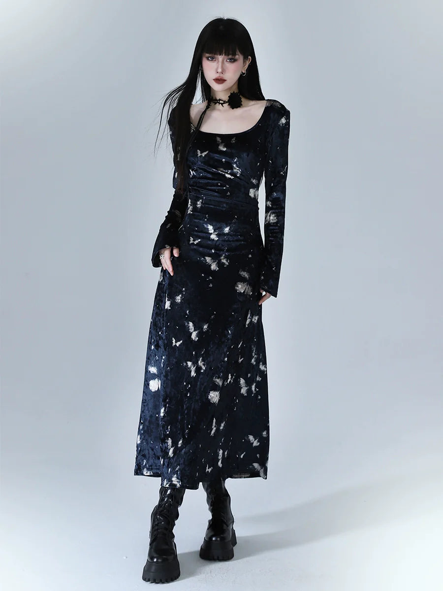 Robe en velours Dark Mode Square
