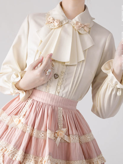 オリジナルラブレターフリルリボンブラウス