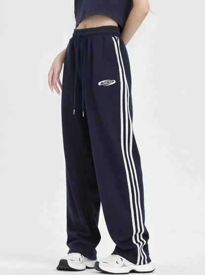 ハイカジュアルストリートストライプサイドダンスパンツアメリカン