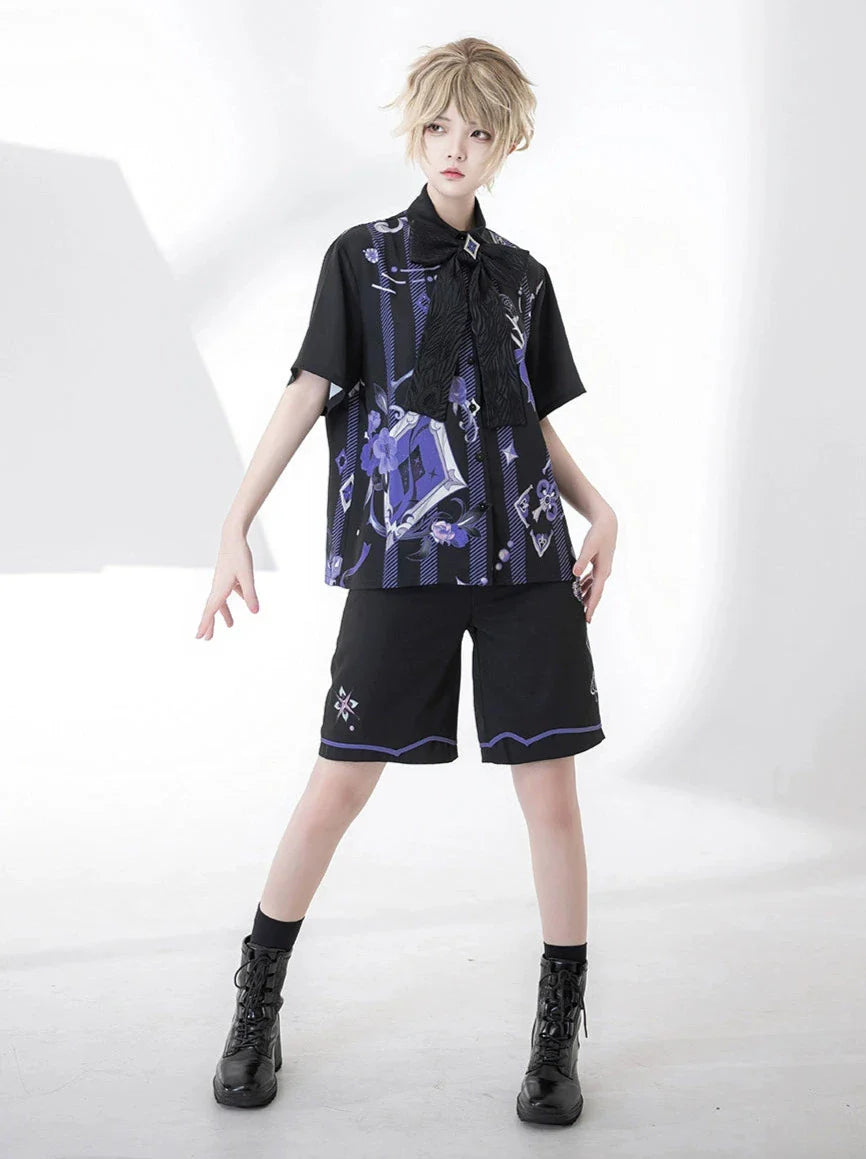 プリントプリンスショーツ + ハンサムルーズシャツ