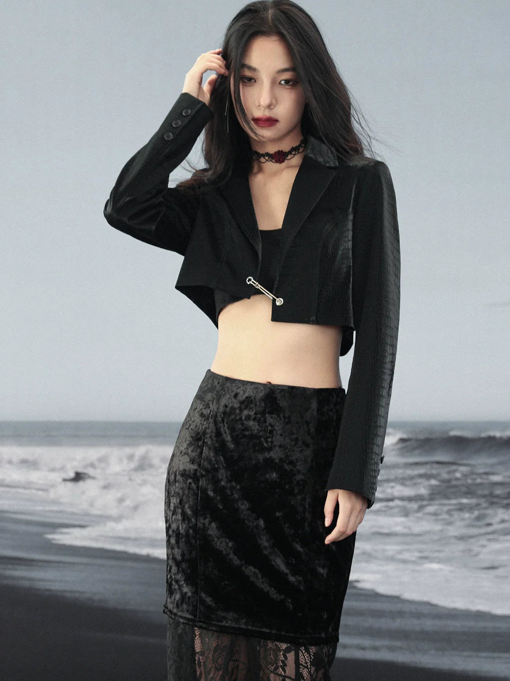 ウエストショートハイリトルブレザー