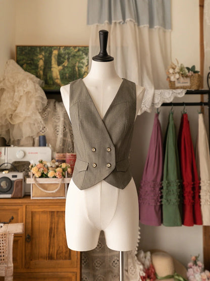 Forest Classic Collar Original Drobe Tower Vest Retro