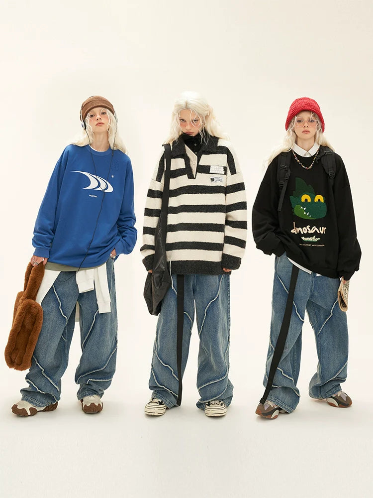 Och Caliper Retro Jeans Button Wash Lässige trendige Hose