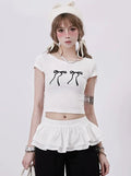 Tops Slim Double Ribbon Short