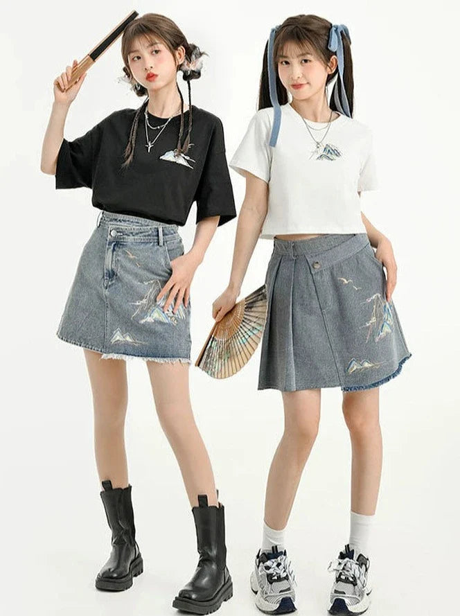 Tops Genderless Summer Dark China