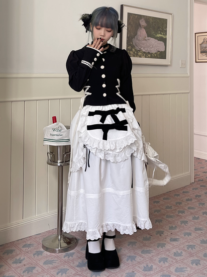 Puff Ram Spitzen-Beinoberteil mit Gürtelärmeln und Rüschen