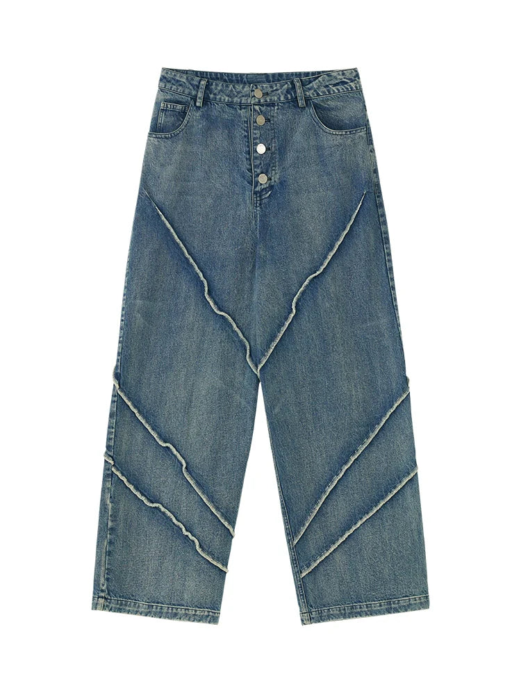 Och Caliper Retro Jeans Button Wash Lässige trendige Hose