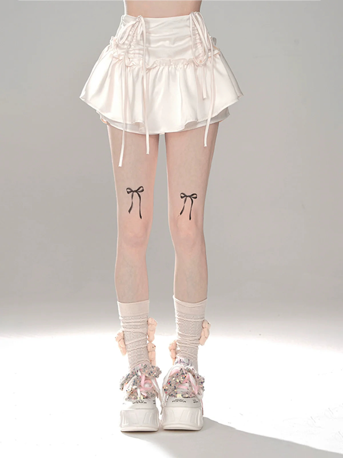 サンセットスカート ピンク スワン ホワイト